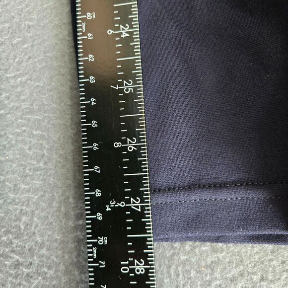 Lauren Ralph Lauren L Viscose Ponte Suede Striped Slim Pull On Navy Pants - Picture 9 of 12